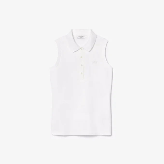 Damen-Poloshirt L.12.12 Slim Fit, ärmellos, Stretch