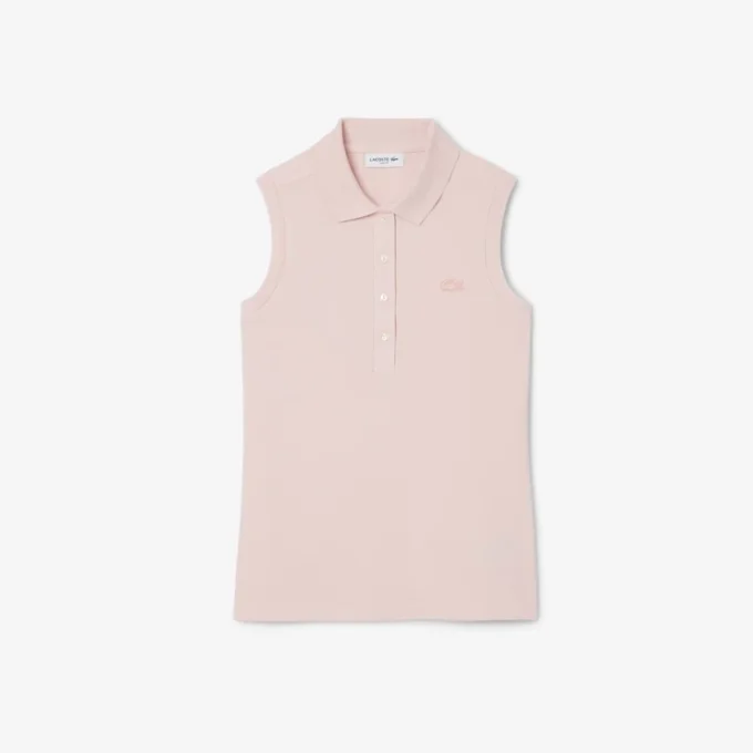 Damen-Poloshirt L.12.12 Slim Fit, ärmellos, Stretch