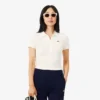 Damen-Poloshirt L.12.D Slim Fit aus gerippter Baumwolle