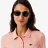 Damen-Poloshirt L.12.D Slim Fit aus gerippter Baumwolle