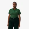 Damen-Poloshirt L.12.D Slim Fit aus gerippter Baumwolle
