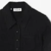 Damen-Poloshirt mit schmaler Passform aus flauschigem Rippstrick