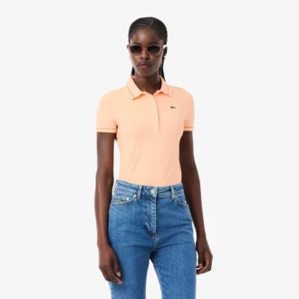 Damen-Poloshirt mit schmaler Passform und Zierdetails L.12.D