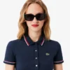 Damen-Poloshirt mit schmaler Passform und Zierdetails L.12.D