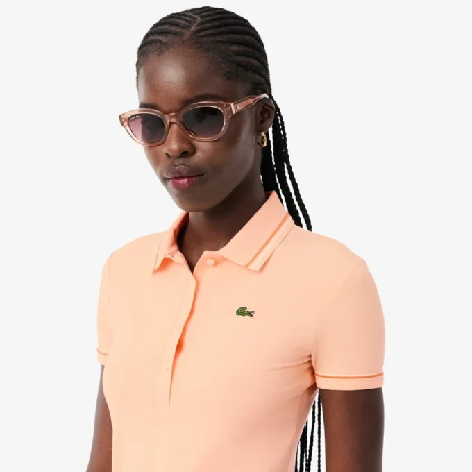 Damen-Poloshirt mit schmaler Passform und Zierdetails L.12.D
