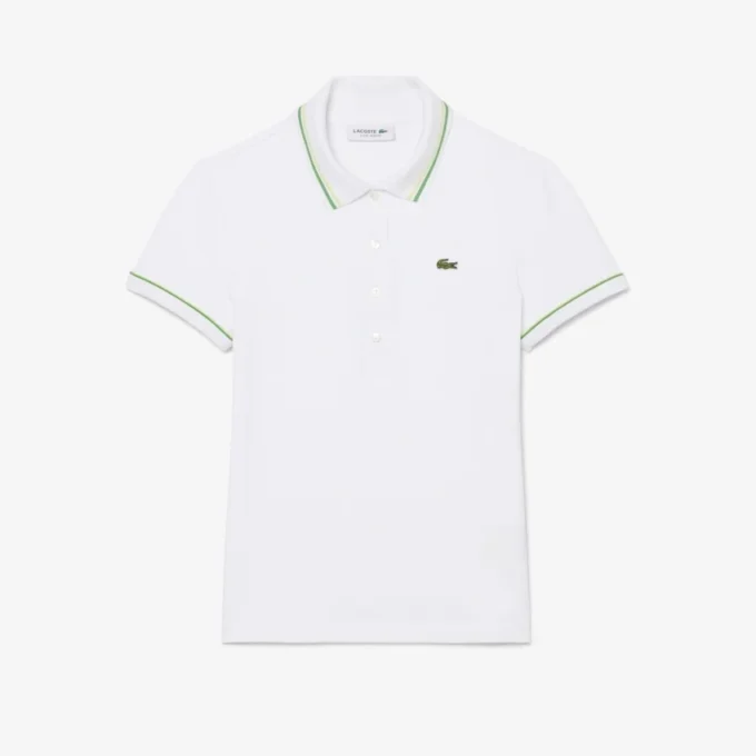 Damen-Poloshirt mit schmaler Passform und Zierdetails L.12.D