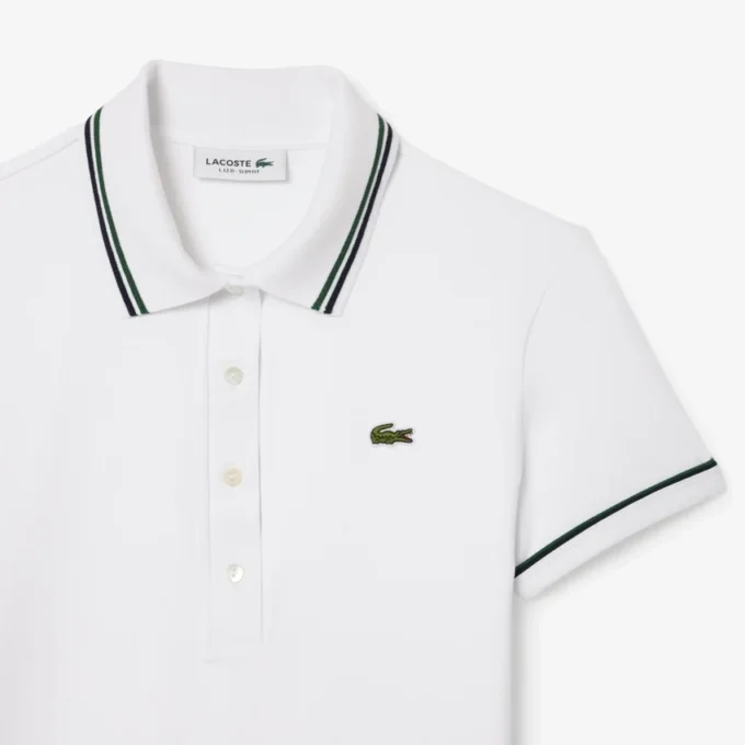 Damen-Poloshirt mit schmaler Passform und Zierdetails L.12.D