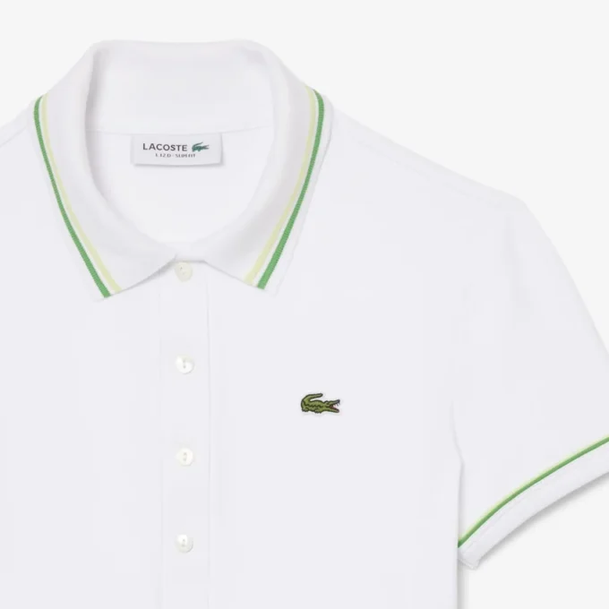 Damen-Poloshirt mit schmaler Passform und Zierdetails L.12.D