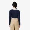 Damen-Poloshirt mit Slim-Fit-Passform und Zierdetails, langärmelig