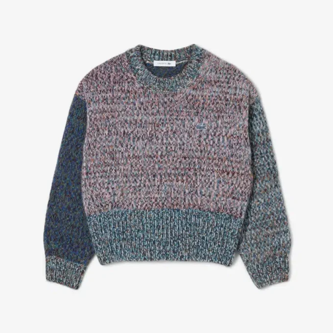 Damen-Pullover aus Woll-Blend mit Rollkragen und Zopfmuster