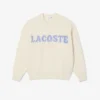 Damen-Pullover aus Wolle mit Intarsien-Logo