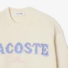 Damen-Pullover aus Wolle mit Intarsien-Logo