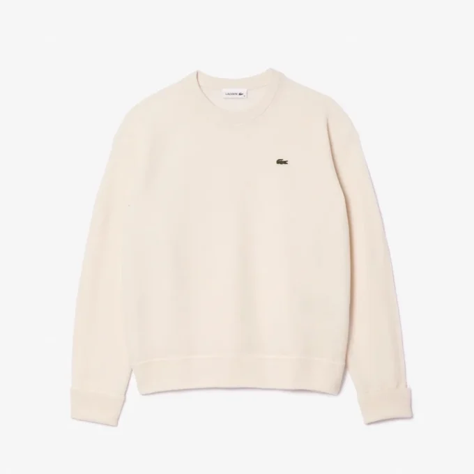 Damen-Pullover aus Wolle mit Moosmaschenmuster in Relaxed Fit