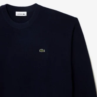 Damen-Pullover aus Wolle mit Moosmuster in lockerer Passform