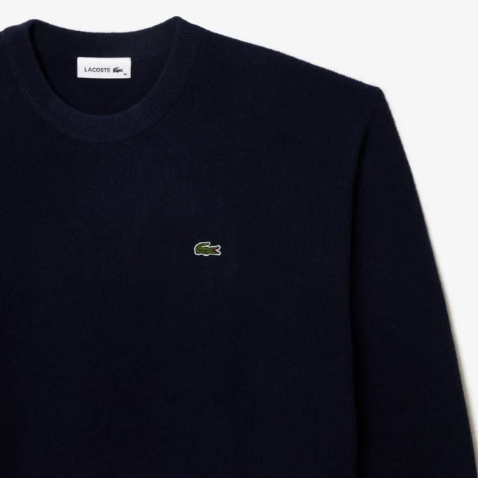 Damen-Pullover aus Wolle mit Moosmuster in lockerer Passform