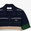 Damen-Pullover mit gestreiftem Poloshirt-Kragen, hergestellt in Frankreich
