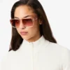Damen-Pullover mit hohem Kragen aus 3D-Rippstrick