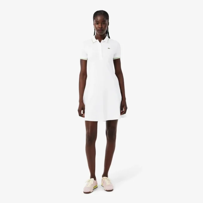 Damen-Skaterkleid mit Stretch-Poloshirt-Kragen
