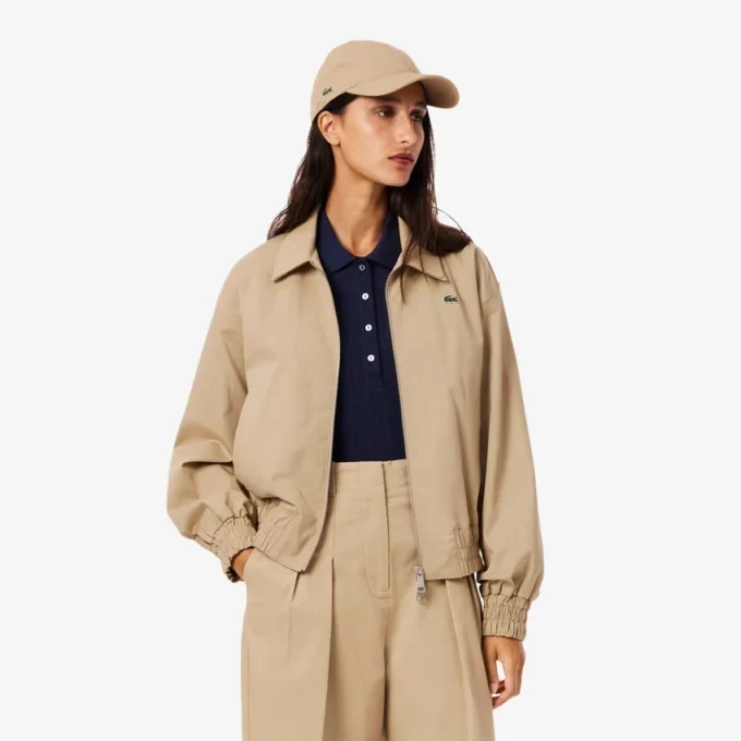 Damen-Stretchjacke mit doppeltem Kragen