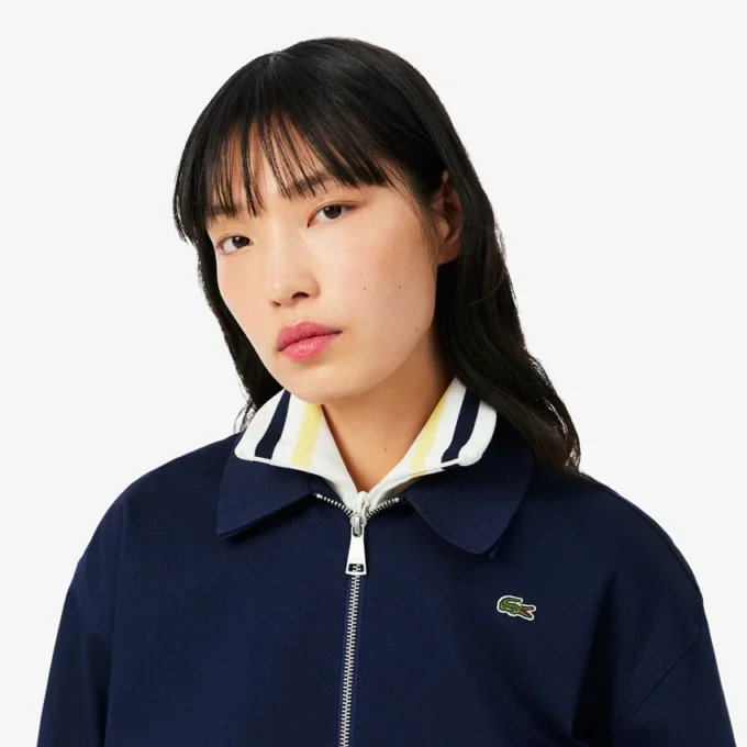 Damen-Stretchjacke mit doppeltem Kragen