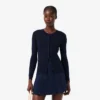 Damen-Strickjacke aus Merinowolle mit Rippstrick