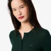 Damen-Strickjacke aus Merinowolle mit Rippstrick