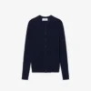 Damen-Strickjacke aus Merinowolle mit Rippstrick