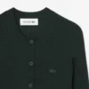 Damen-Strickjacke aus Merinowolle mit Rippstrick