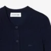 Damen-Strickjacke aus Merinowolle mit Rippstrick