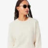 Damen-Sweatshirt aus Baumwolle mit geprägtem Logo