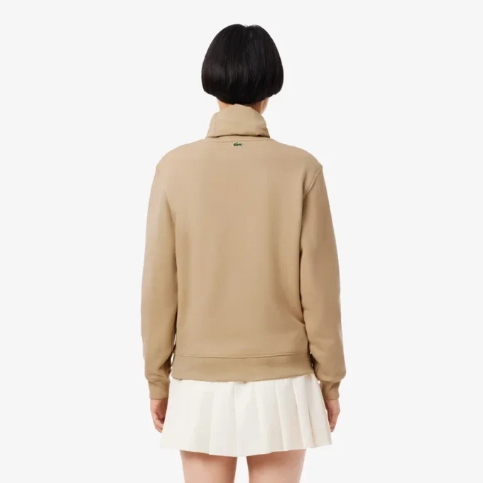 Damen-Sweatshirt aus Baumwolle mit geprägtem Logo