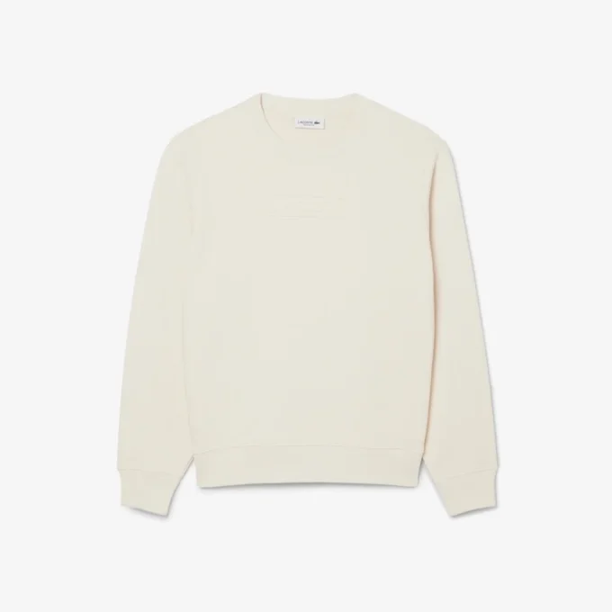 Damen-Sweatshirt aus Baumwolle mit geprägtem Logo