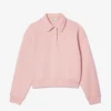 Damen-Sweatshirt mit Polo-Kragen und besticktem Relaxed Fit