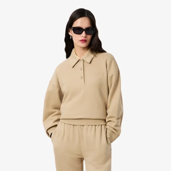 Damen-Sweatshirt mit Poloshirt-Kragen