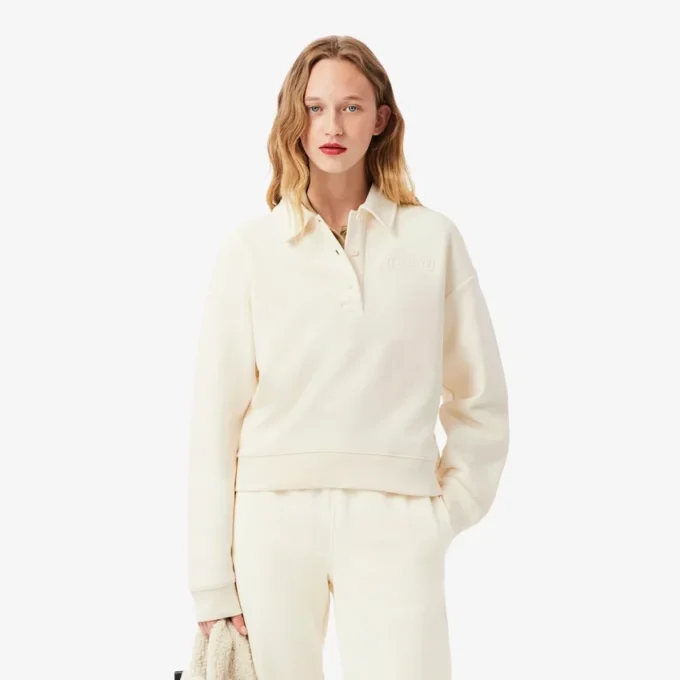 Damen-Sweatshirt mit Poloshirt-Kragen