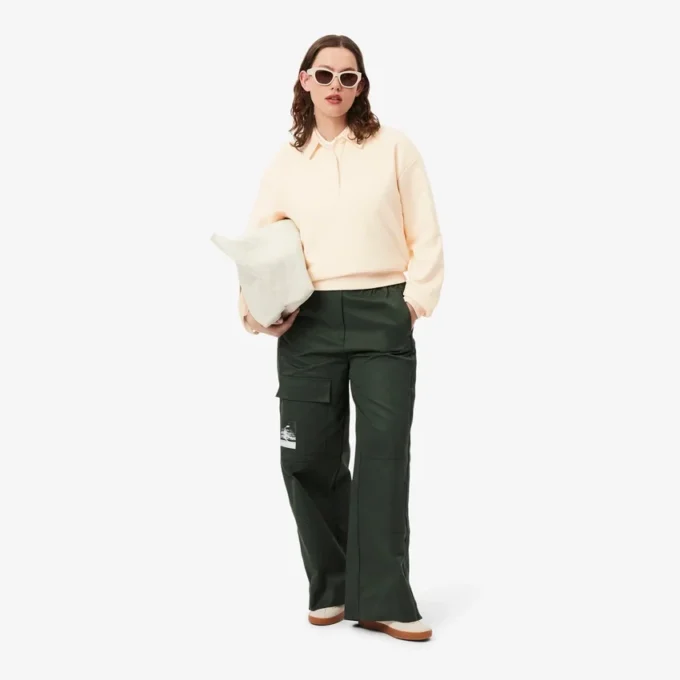 Damen-Sweatshirt mit Poloshirt-Kragen