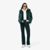Damen-Sweatshirt mit Reißverschluss und Streifenakzenten