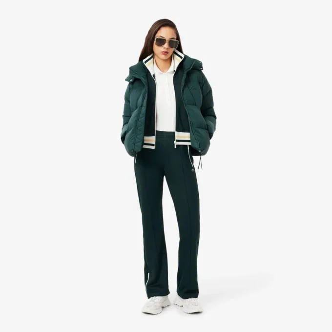 Damen-Sweatshirt mit Reißverschluss und Streifenakzenten