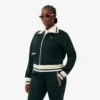 Damen-Sweatshirt mit Reißverschluss und Streifenakzenten