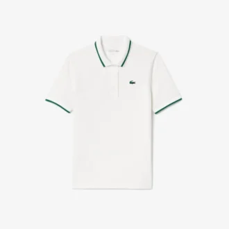 Damen-Tennis-Poloshirt mit UV-Schutz und gestreiftem Kragen