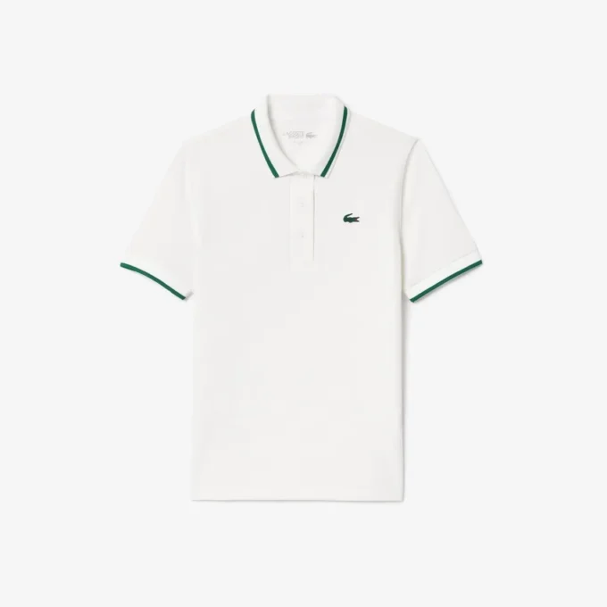 Damen-Tennis-Poloshirt mit UV-Schutz und gestreiftem Kragen