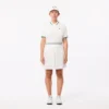 Damen-Tennis-Poloshirt mit UV-Schutz und gestreiftem Kragen