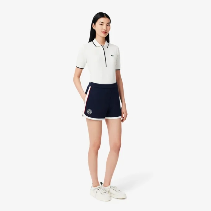 Damen-Tennis-Shorts aus Stretch-Piqué im Heritage-Stil