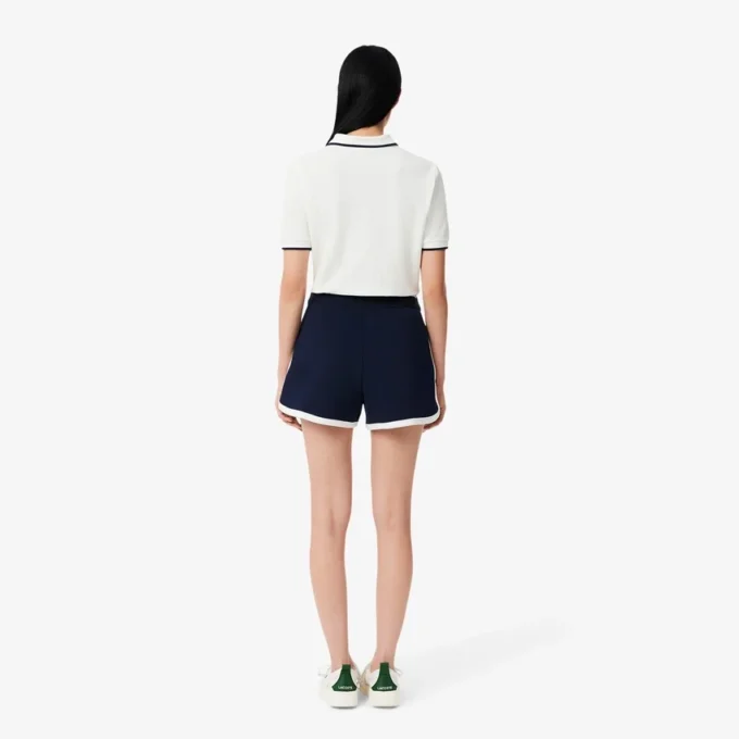 Damen-Tennis-Shorts aus Stretch-Piqué im Heritage-Stil