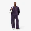 Damen-Velours-Jogginghose mit Zierakzenten