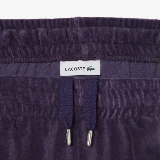 Damen-Velours-Jogginghose mit Zierakzenten