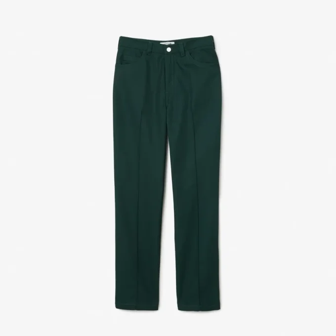 Damenhose mit geradem Schnitt und Ziernähten