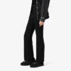 Damenhose mit hoher Taille und ausgestelltem Bein