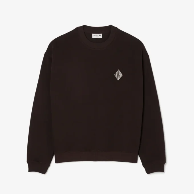 Double-Face-Piqué-Sweatshirt mit Emblem