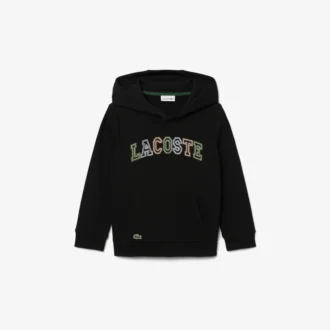 Fleece-Hoodie mit Stickerei